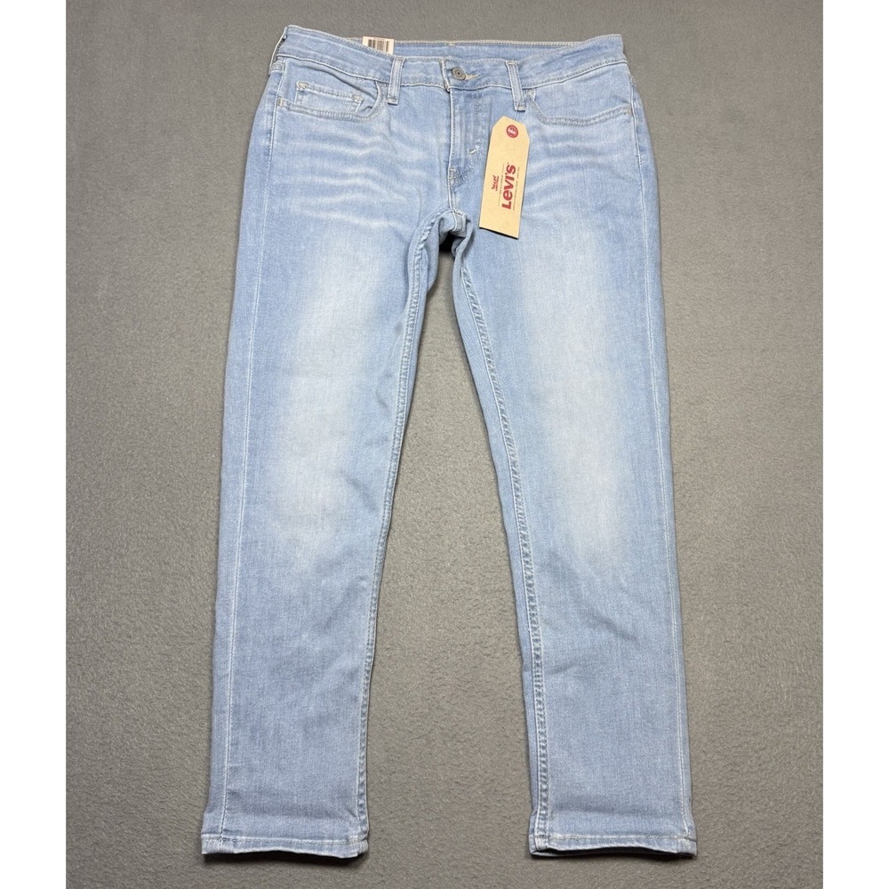Levis 535 Cropped Super Skinny Jeans Womens 30x25 Midrise Light Wash NEW
